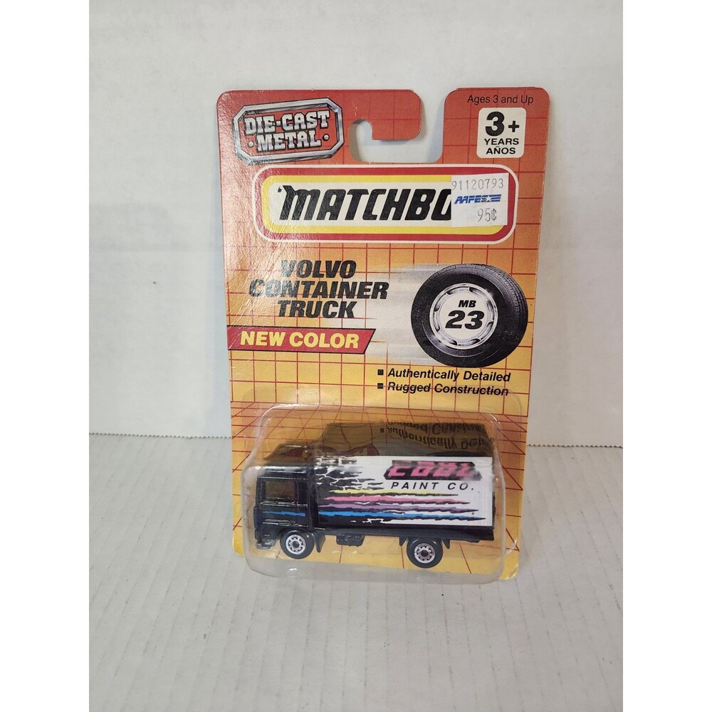 Vintage Matchbox Die Cast Volvo Container Truck MOC MB23 1993 Release